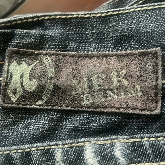 Men's distressed MEK denim button up jeans size 34/32 - Picture 2 of 10